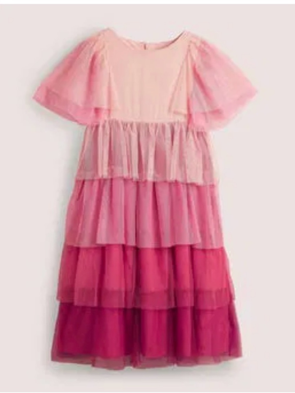 Mini Boden Pink tiered Tulle party Dress size 3/4